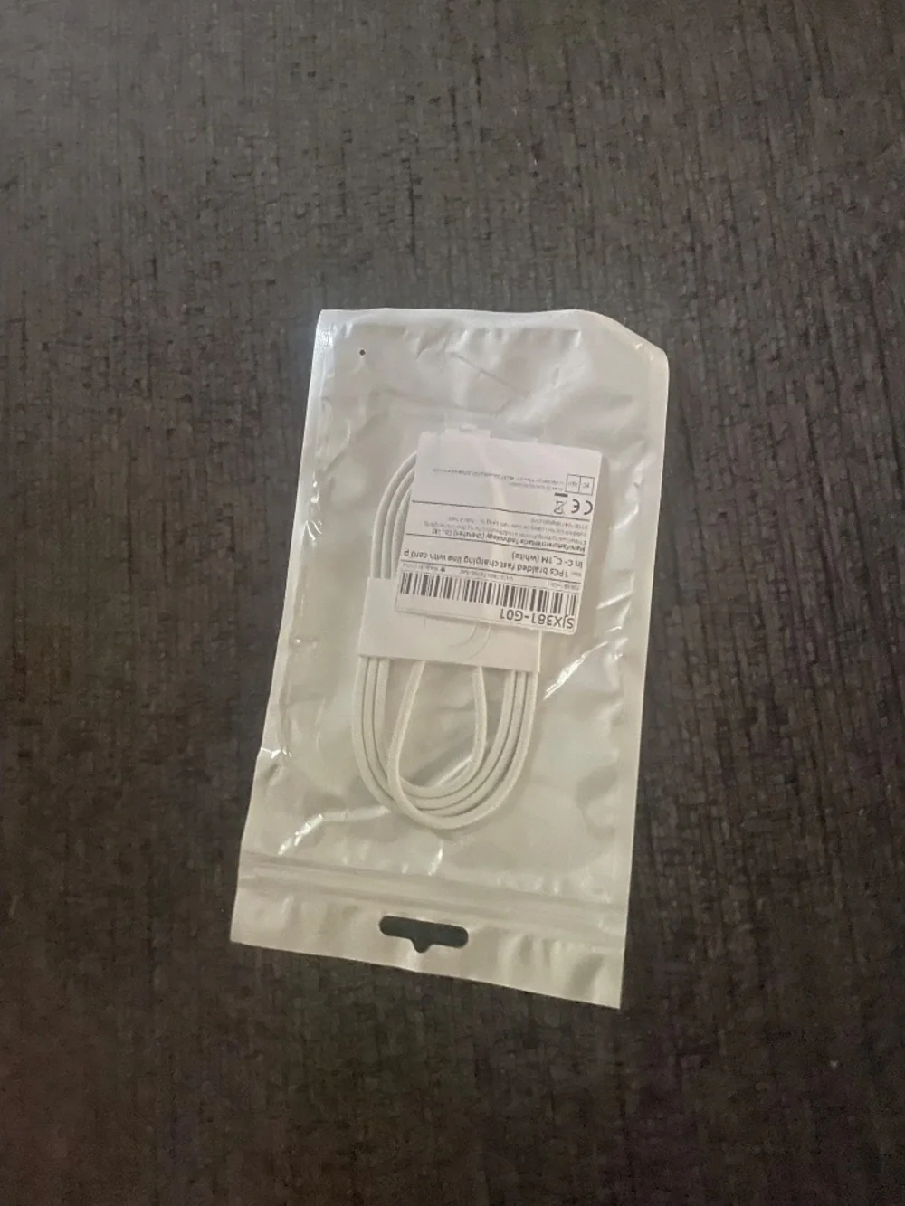 White Braided USB-C Fast Charging Cable 1M - New